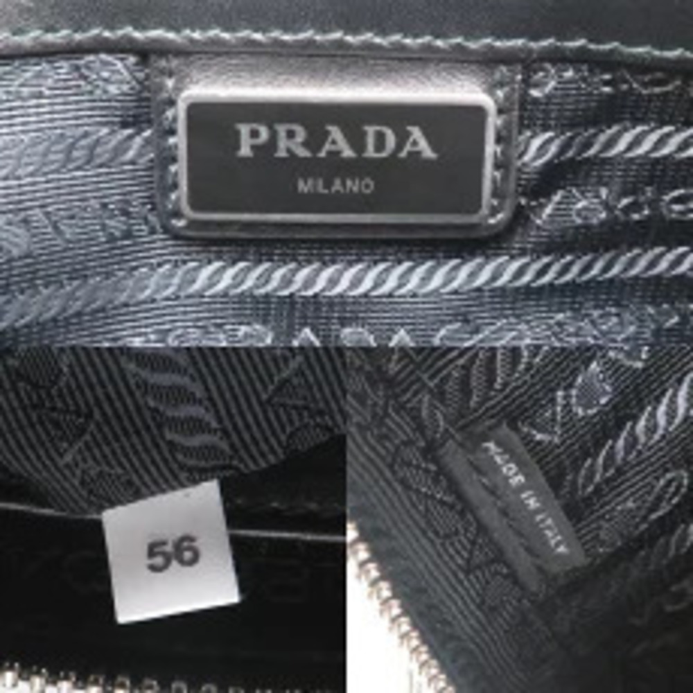 Prada Shoulder Bag Saffiano Leather Black - Picture 7 of 9